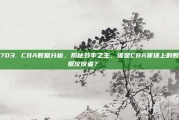 703. CBA数据分析，揭秘效率之王，谁是CBA赛场上的数据佼佼者？📊