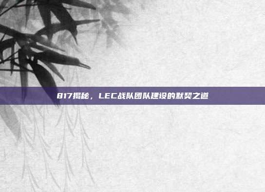 817揭秘，LEC战队团队建设的默契之道