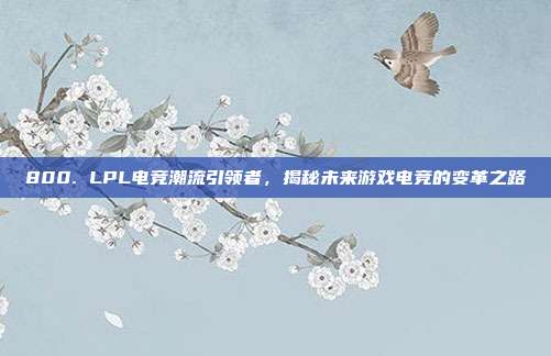 800. LPL电竞潮流引领者，揭秘未来游戏电竞的变革之路